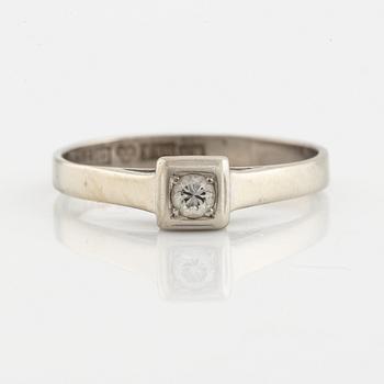 White gold and brilliant cut diamond ring.