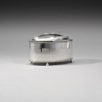 A Swedish 18th century silver suggar-box, Arvid Floberg, Stockholm 1795.