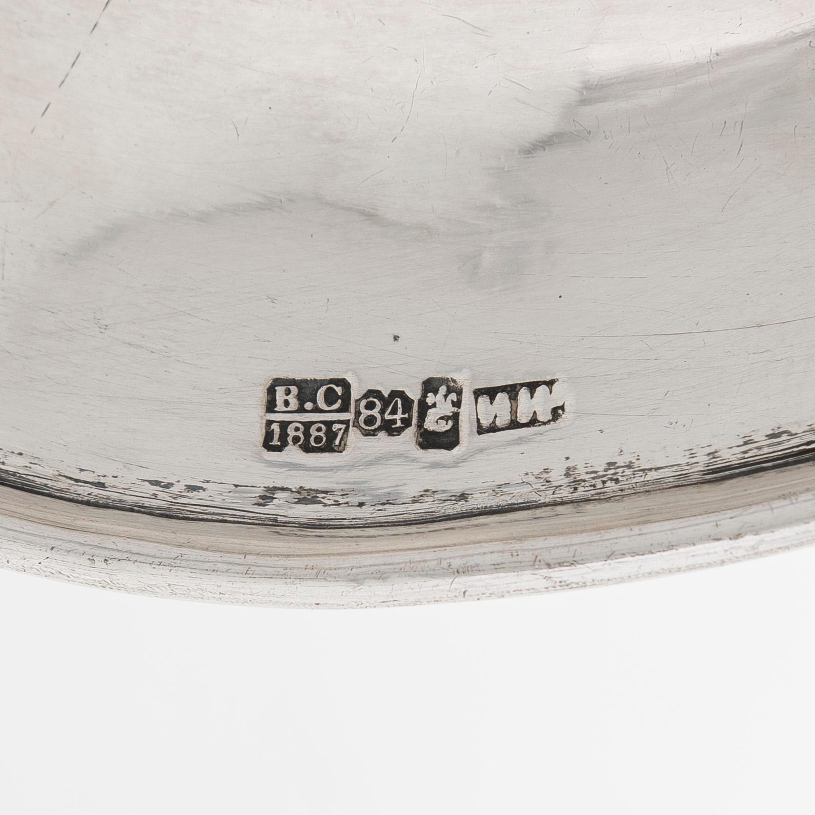 Brödkorg, silver, delvis förgyllt, Moskva 1887.