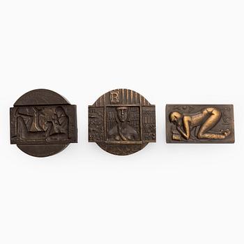 Kauko Räsänen, medalj, "Rautakirja 1910", signerad Kauko Räsänen 1985.