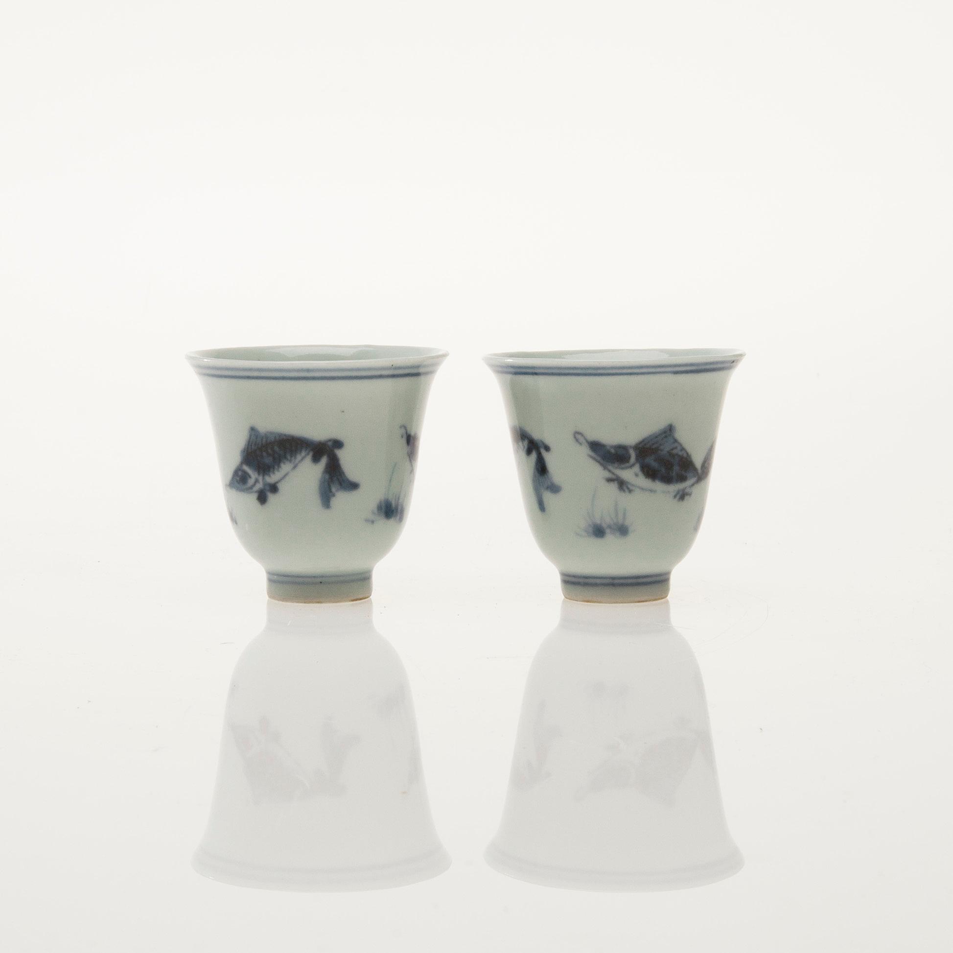 VINBÄGARE, porslin, Kangxi 1700-tal.