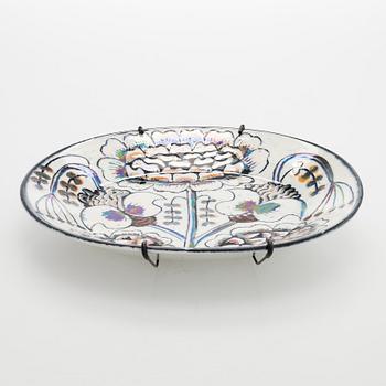 Birger Kaipiainen, dekorationstallrik, stengods, signerad Kaipiainen.