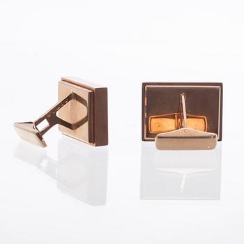 MANSCHETTKNAPPAR, 14K guld, spektrolit. Åbo 1972. Vikt totalt ca 30,4 g.