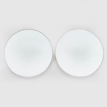 Arne Jacobsen, a pair of 1960's 'AJ-Eklipta' ceiling / wall lamps, for Louis Poulsen/licensed manufacturer Orno, Stockmann.
