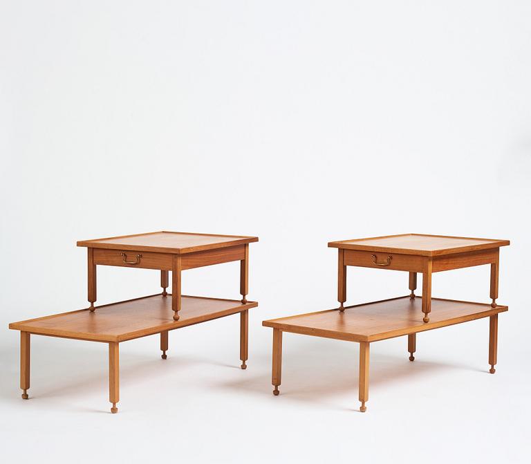 Josef Frank, a pair of 'model 1073' tables, Svenskt Tenn, Sweden before 1985.