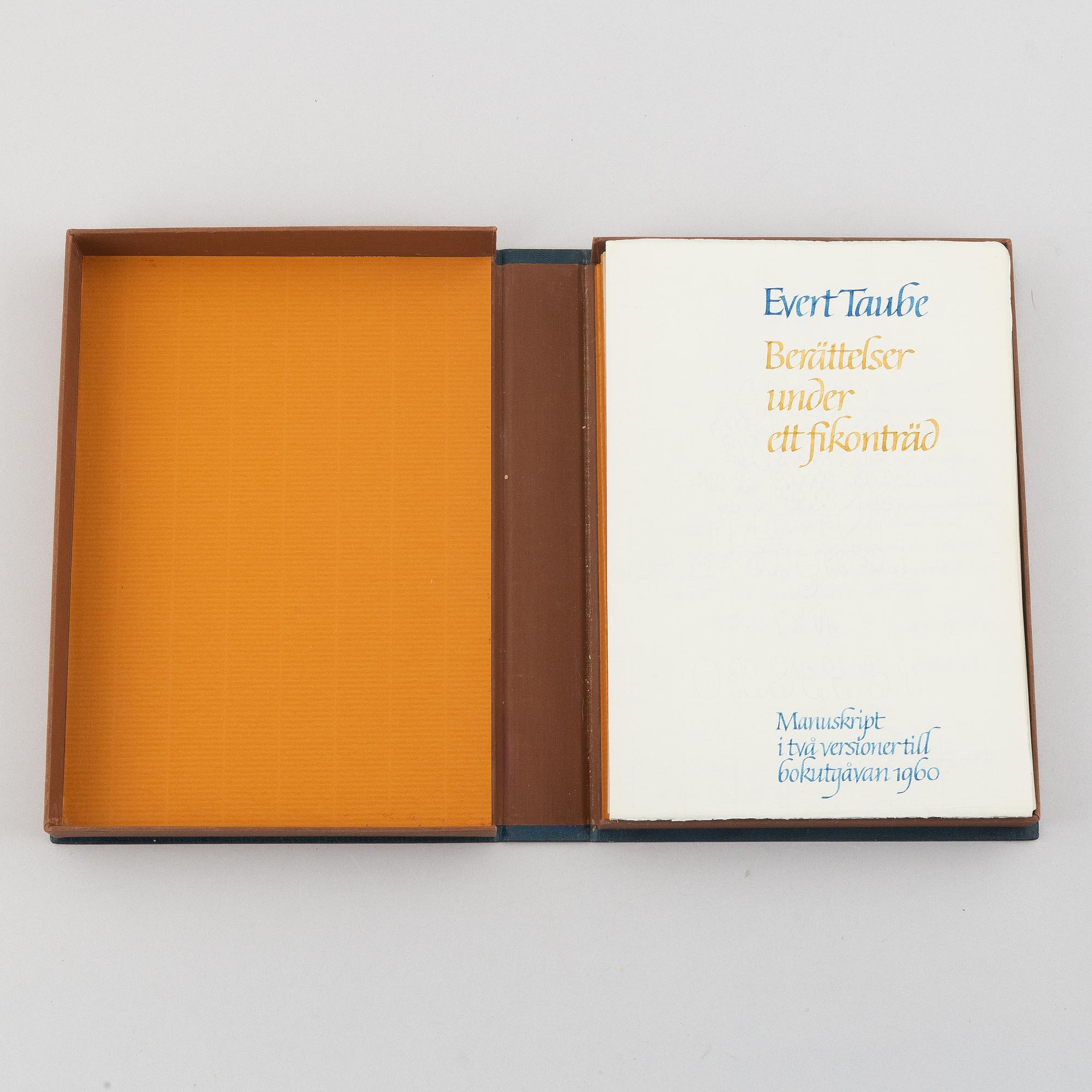 Unikt arbetsmaterial för en bok av Evert Taube.