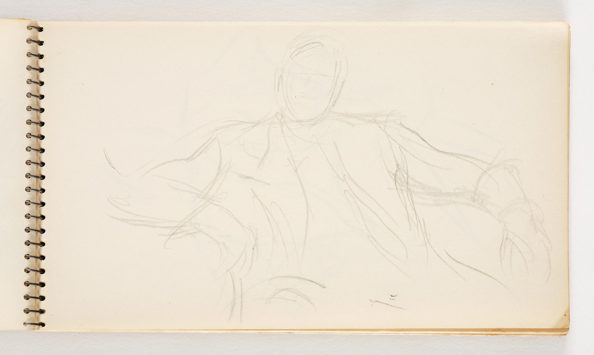 Lotte Laserstein, 4 skissböcker med blyertsteckningar.