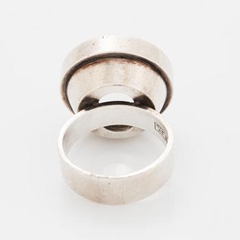 Elis Kauppi, ring, silver med bergkristall. Finland 1964.