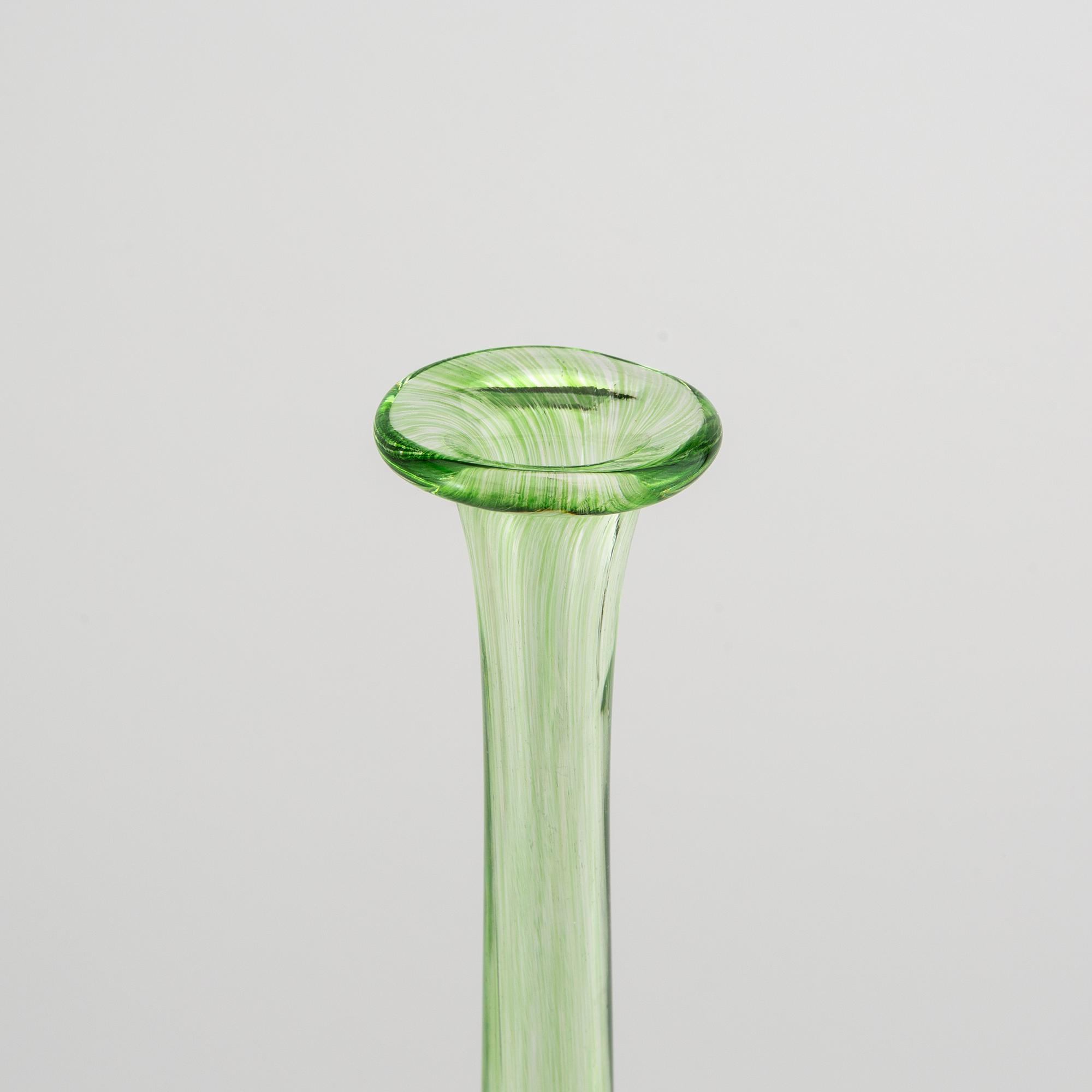 Bertil Vallien/Kjell Engman, a set of six signed glass vases.