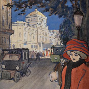 Per Lindroth, Promenad vid Dramaten.