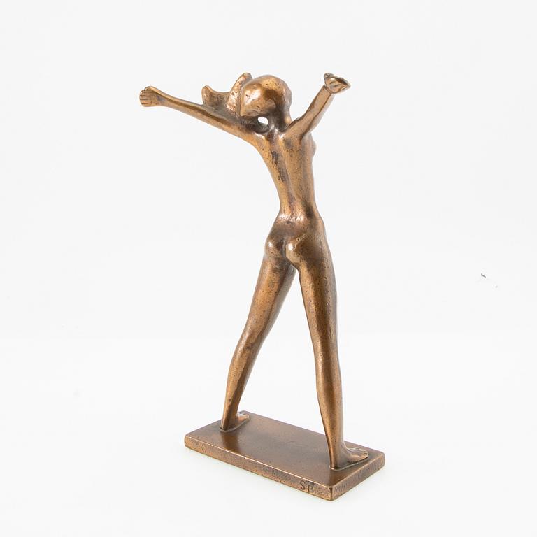 Stig Blomberg, sculpture "The Leisure Girl" bronze, Ystad-Bronze.