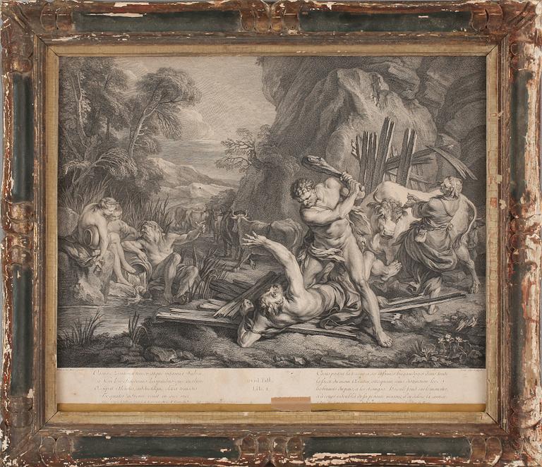 FRANCOIS LE MOYNE, efter, kopparstick, 1800-tal.