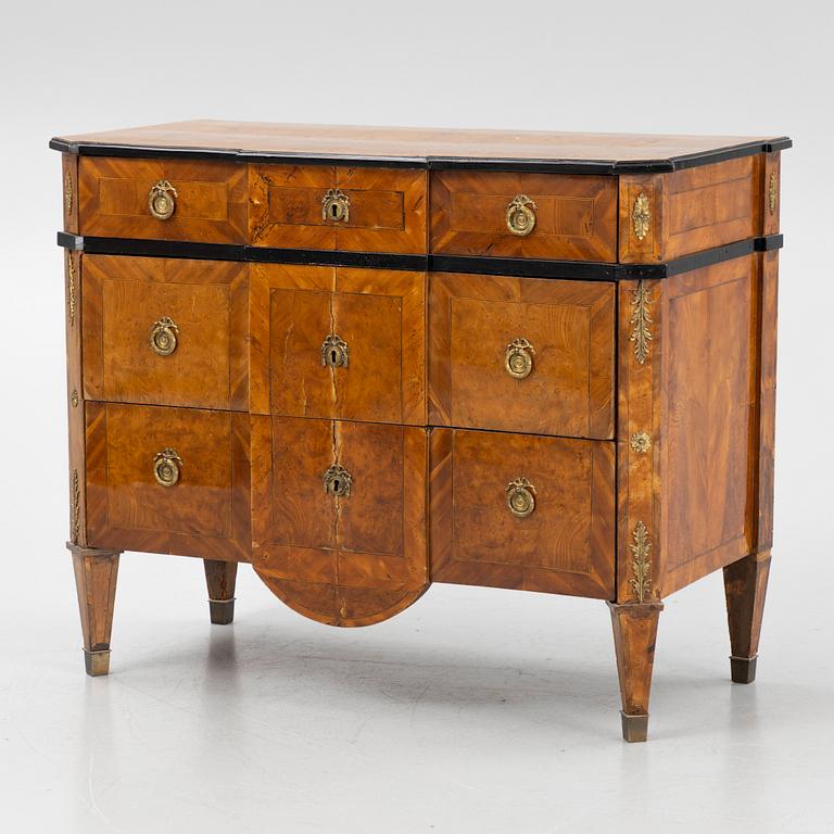 A Gustavian style chest of drawers, 19th century.