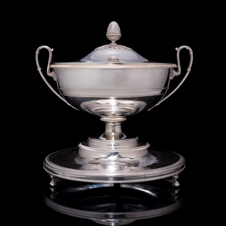 TERRIN, silver, empire, 1821, Wien. Vikt 3,9 kg.