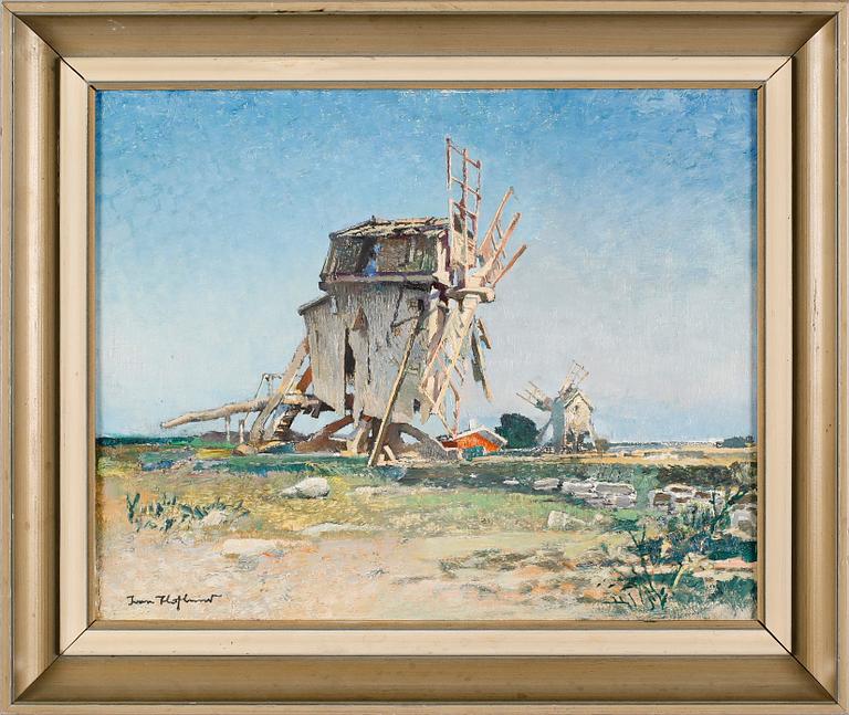 IVAN HOFLUND, olja på pannå, signerad.