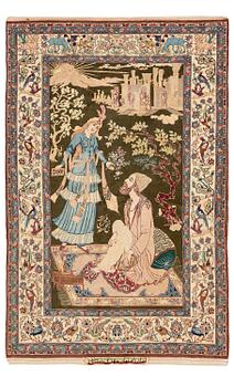 498. An Isfahan rug, Central Persia, c. 162 x 104 cm.