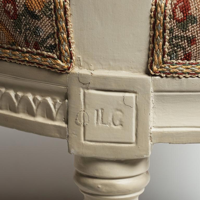 Ten matched Gustavian chairs, late 18th century.