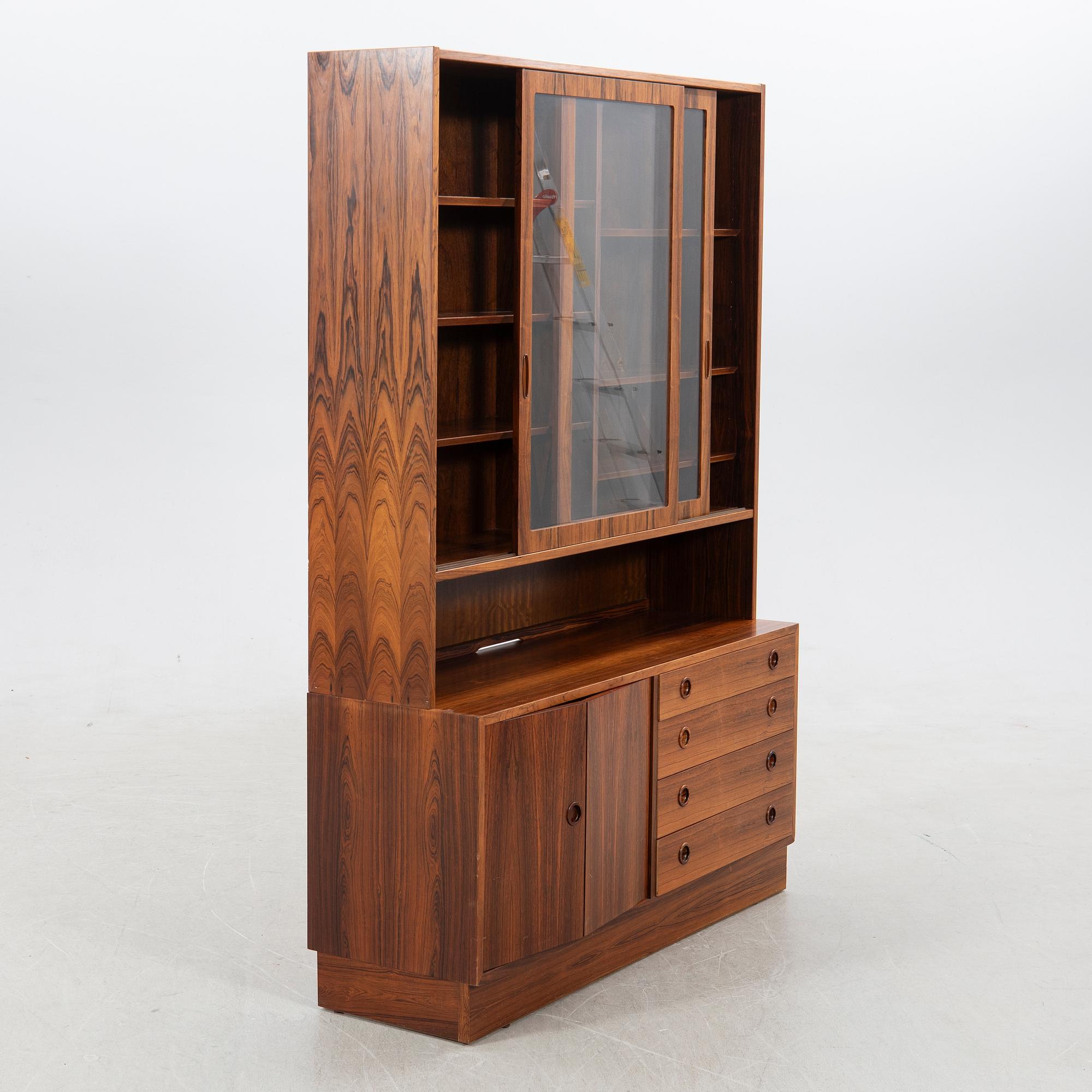 Display cabinet/bookcase, Denmark, mid-20th century.