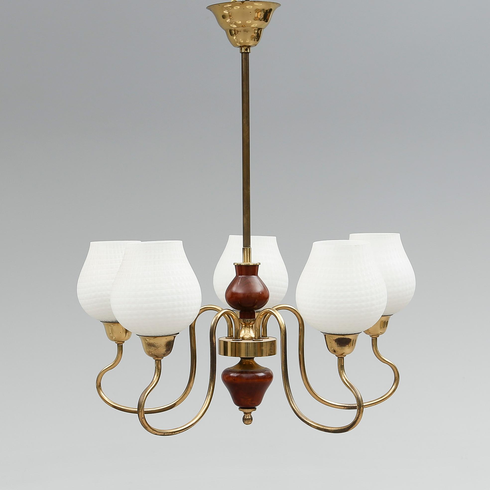 TAKLAMPA, 1900-talets mitt. Höjd ca 72 cm.