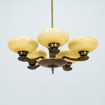 Paavo Tynell, taklampa, modell 1376/5, Taito 1930-tal.