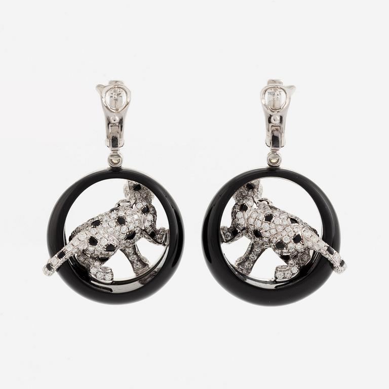 A pair of Cartier Panthère earrings.