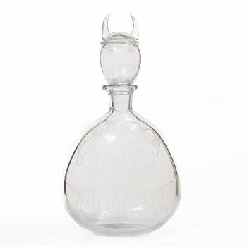 Sven Palmqvist, a decanter, Orrefors, 1958.