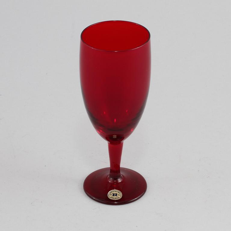 CHAMPAGNEGLAS, 12 st, glas. Monica Bratt, Reijmyre, omkring 1900-talets mitt.
