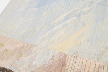 Susanne Henriques, a tapestry triptych, 'Strukturerad natur' c. 223 x 176 (one 165) cm, signed AB MMF SH.