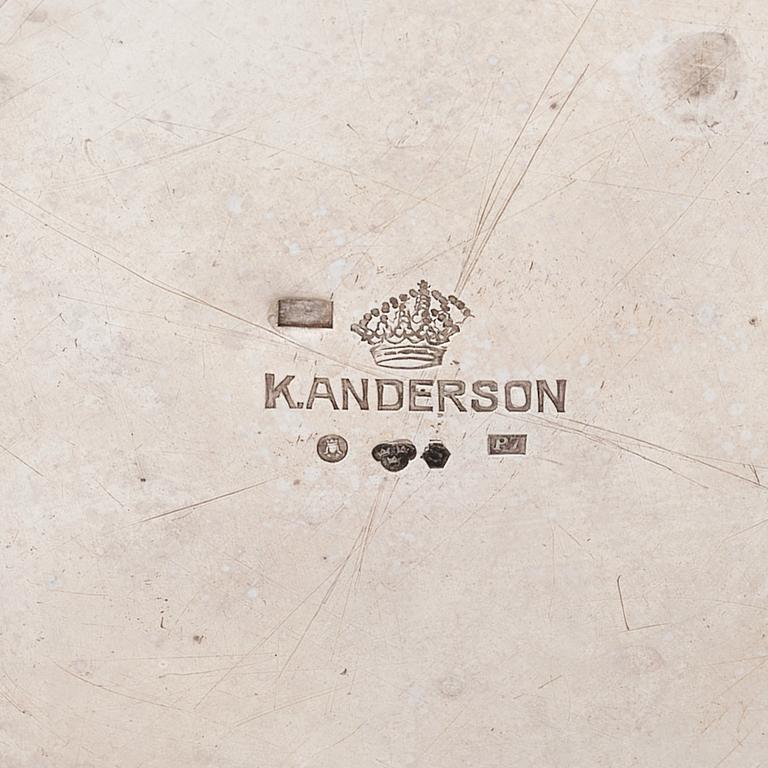Firma K. Anderson, terrin, Stockholm 1917, silver.