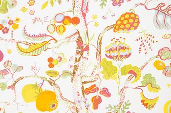 Josef Frank, a pir of curtains, 'Vegetable Tree', Svenskt Tenn.