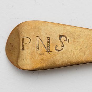 Two late Gustavian spoons by Isak Gråsten (1770-1821) Wedevågs bruk.