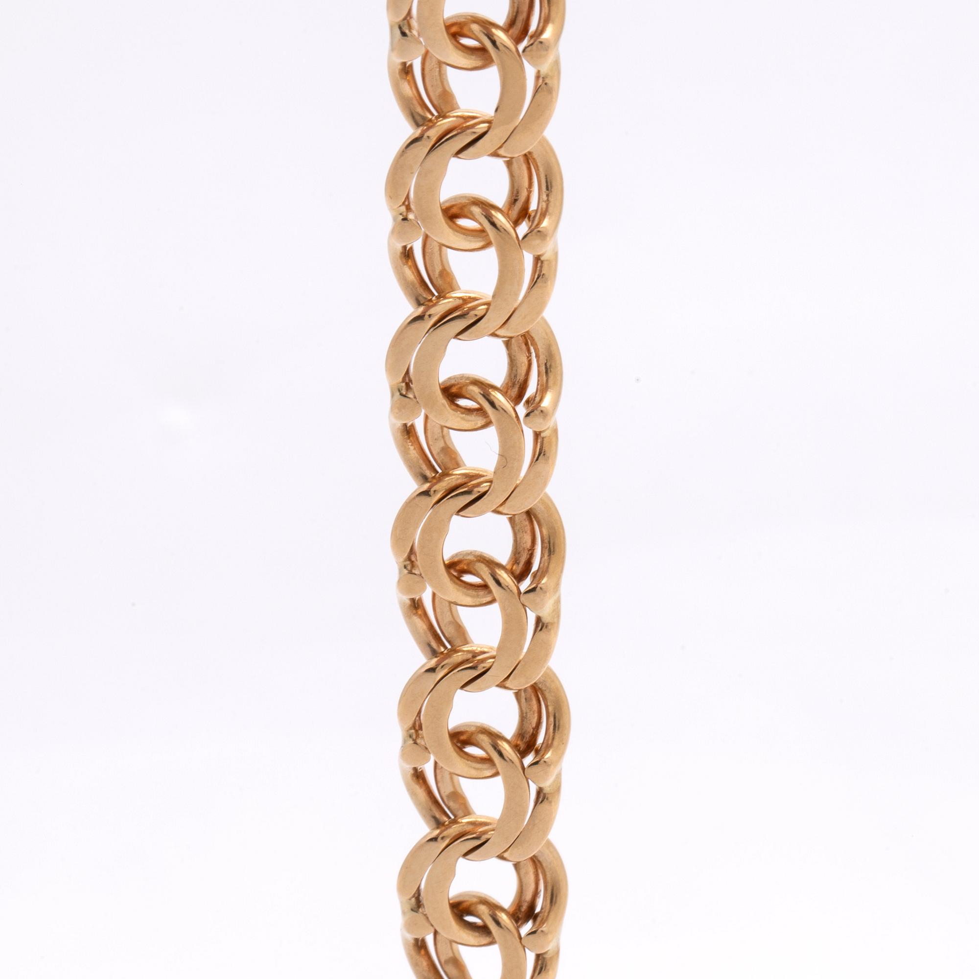 Armband 18K guld bismarck-länk, 38,5 g, ca 18 x 1 cm.