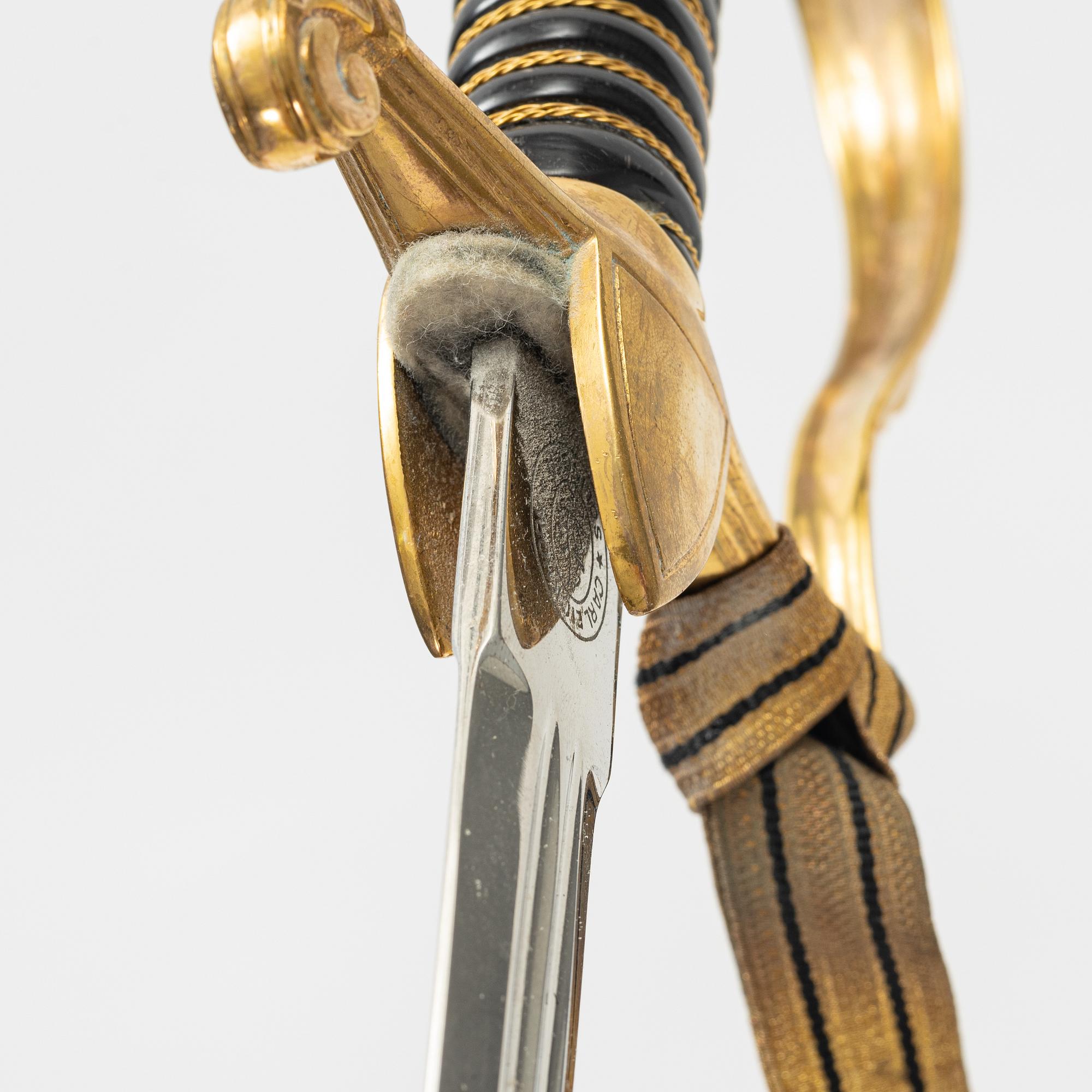 A Swedish officer's sabre 1889 pattern, with scabbard.