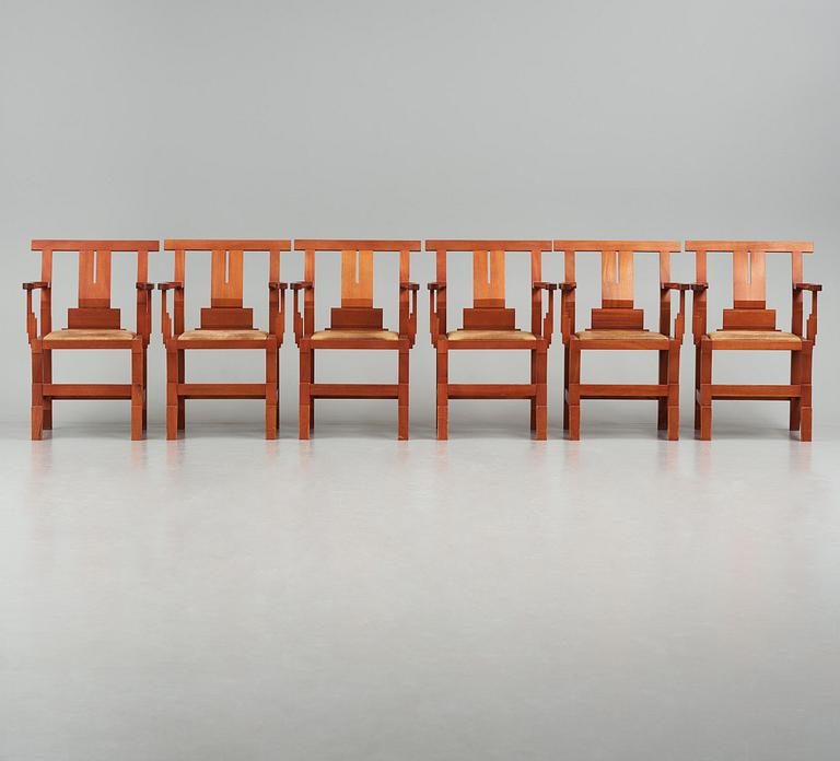 John Kandell, a set of six "Solitär" chairs, Källemo, Värnamo, post 1985.