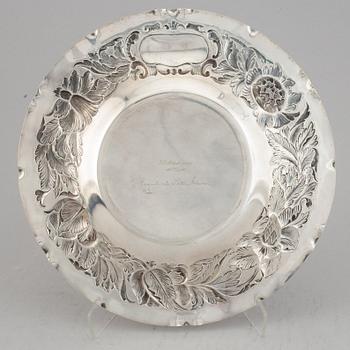 A Swedish silver Baroque style platter, maker's mark GAB, Stockholm, 1943.