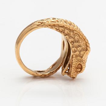 Ring, 18K guld. Odds guld, Visby 1998.