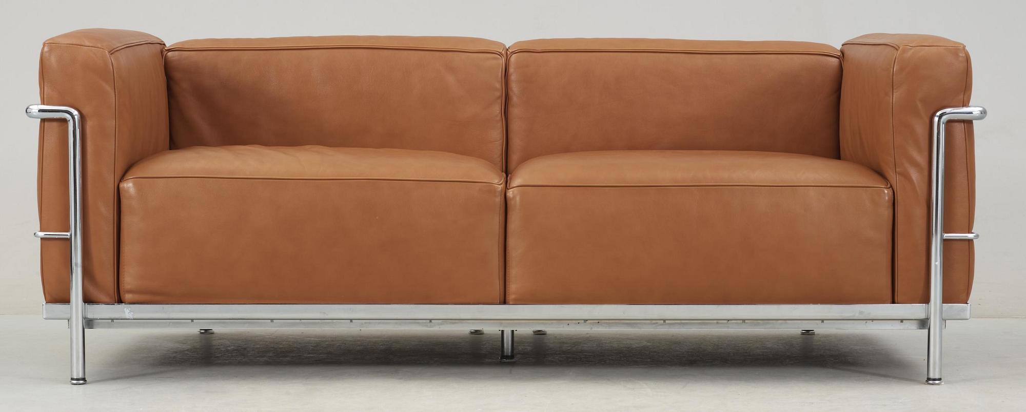 SOFFA, Le Corbusier, "LC-3", märkt Cassina, 1900/2000-tal.
