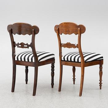 Chairs, 8 pcs, late Empire, mid-19th century.