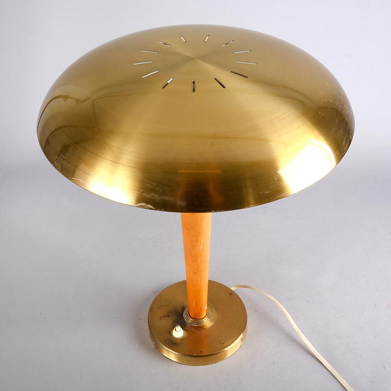 Table lamp, brass, Boréns, Borås, mid-20th century.
