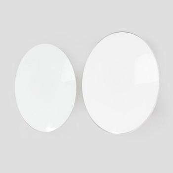 Arne Jacobsen, a pair of ceiling lamps/wall lamps, "AJ-Eklipta", Louis Poulsen, Denmark.