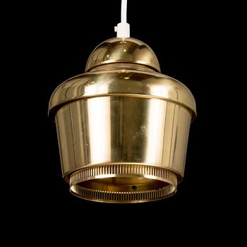 ALVAR AALTO, a 'Golden bell' ceiling pendant light, model "A 330", Valaisinpaja Oy Finland.