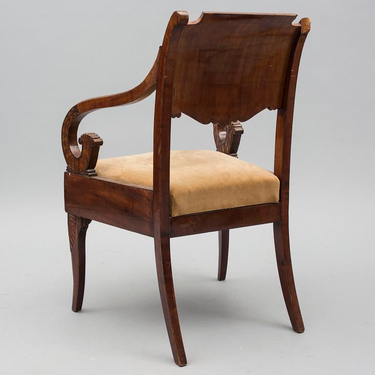 KARMSTOL, beidermeier, ca 1830-tal.