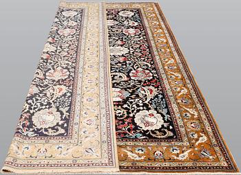 A carpet, Figural Silk Qum, ca 309 x 200 cm.