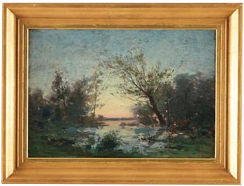 Per Ekström, Franskt landskap i solnedgång.