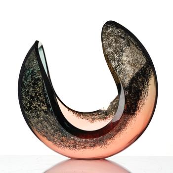Lena Bergström, a unique glass bowl, Kosta Boda, signed.