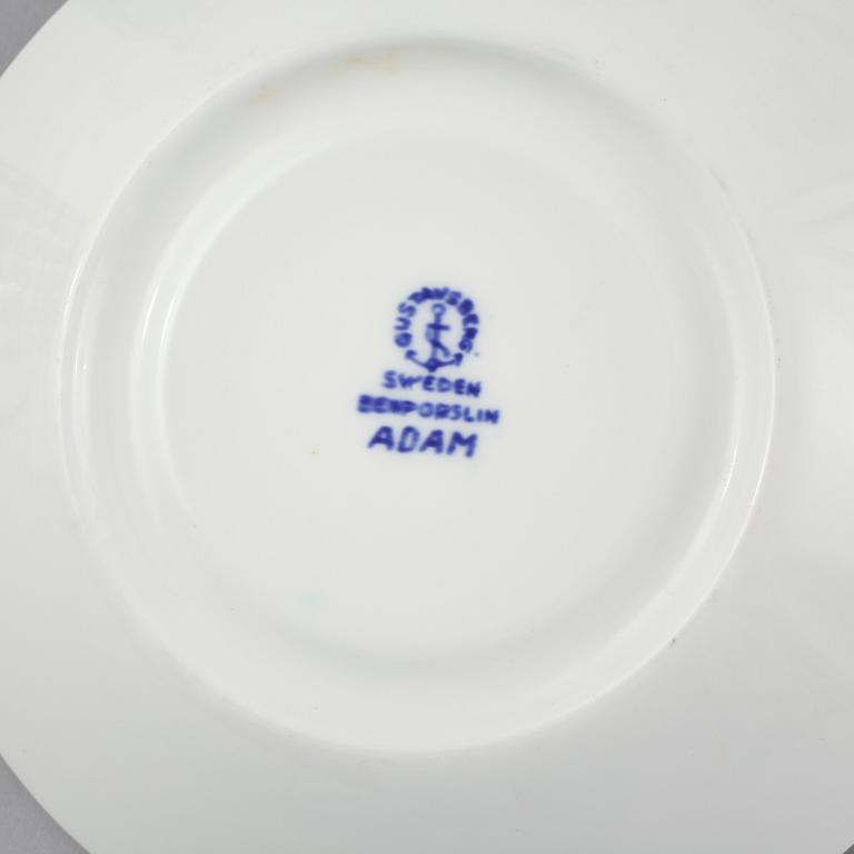 SERVISDELAR, 20 st, benporslin. "Adam", Stig Lindberg, Gustavsberg, 1900-talets andra hälft.