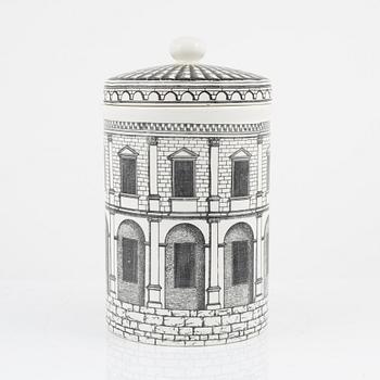 Piero Fornasetti, an earthenware covered jar, Milano, Italy.