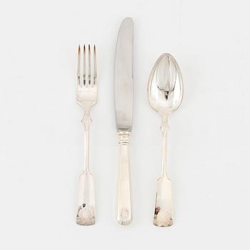 A 36-piece Finnish silver cutlery, Kultakeskus Oy, Hämeenlinna, including 1979.