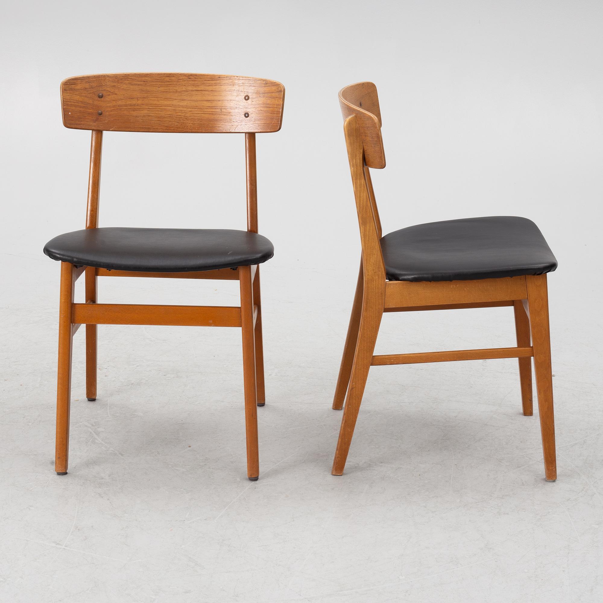 Chairs, 6 pcs, Farstrup, Denmark, 1950s/60s.