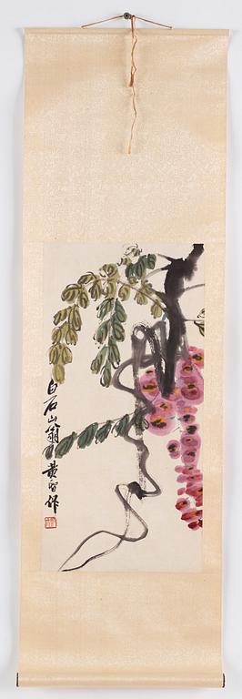 A Chinese Scroll painting, after Qi Baishi (1864-1957).